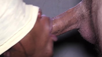 Ebony mouth swallows huge load of cum from bwc