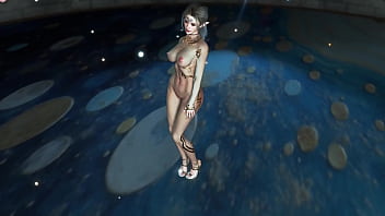 Shapely mature elf preacheress in transparent bodysuit performs ritual dance Shapely mature elf preacheress in transparent bodysuit performs ritual dance