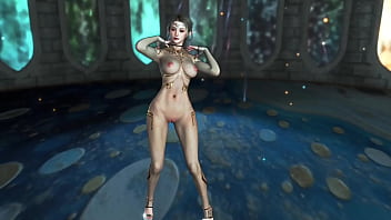 Shapely mature elf preacheress in transparent bodysuit performs ritual dance Shapely mature elf preacheress in transparent bodysuit performs ritual dance