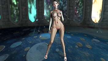 Shapely mature elf preacheress in transparent bodysuit performs ritual dance Shapely mature elf preacheress in transparent bodysuit performs ritual dance