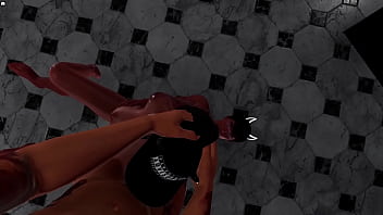 Whore gets destroyed by two dicks