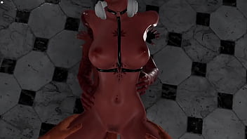 Whore gets destroyed by two dicks