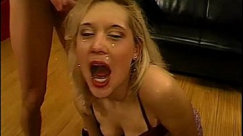 Joyful intake of facial cumshots