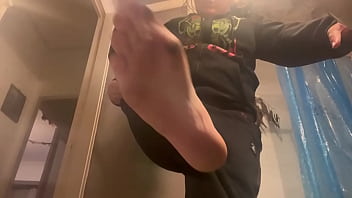 Rebeca addams the second dirty feet in the laundry room Rebeca addams the second dirty feet in the laundry room