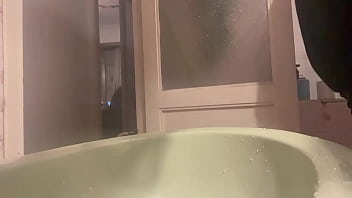 Rebeca addams the second dirty feet in the laundry room