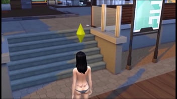 Busty asain goes to a local pool to make new friends and have sex with them