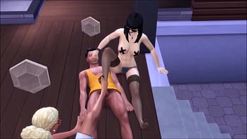 Busty asain goes to a local pool to make new friends and have sex with them