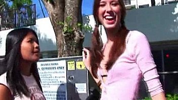 Lesbo fun at a carwash