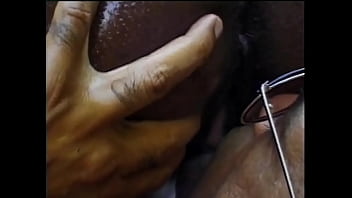 Pregnant ebony gets oiled up and fucked outdoors