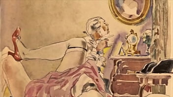 Retro erotic drawings