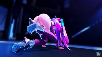 Slut miku shows off her body