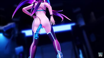 Slut miku shows off her body