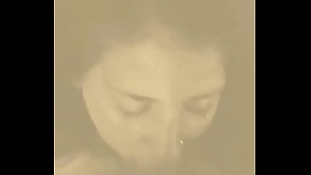 Pretty teenager eating cum