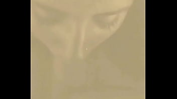 Pretty teenager eating cum