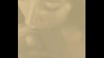 Pretty teenager eating cum