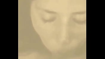 Pretty teenager eating cum