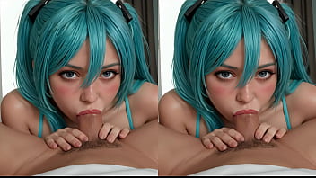 Vr miku cosplay 3d ai generated