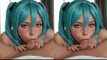 Vr miku cosplay 3d ai generated