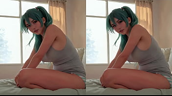 Vr miku cosplay 3d ai generated