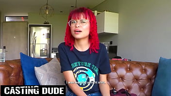 Amateur 18yo redhead latina sloppy head on massive cock gets messy fast