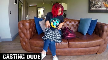 Amateur 18yo redhead latina sloppy head on massive cock gets messy fast