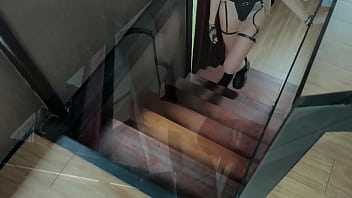 I walk over his naked body in boots