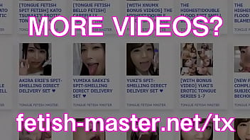 Japanese asian tongue spit fetish