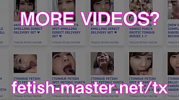 Japanese asian tongue spit fetish