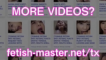 Japanese asian tongue spit fetish