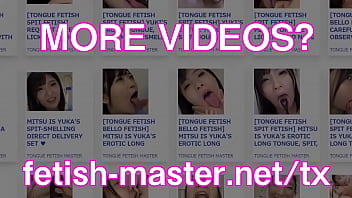 Japanese asian tongue spit fetish
