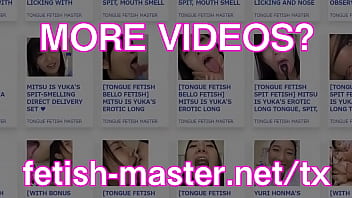 Japanese asian tongue spit fetish