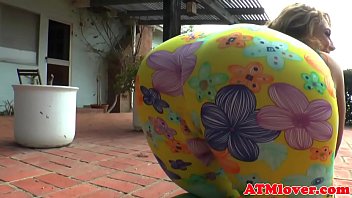 Busty milf ass dildoing while seducing pussy