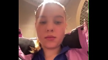 Crazy amateur deep throat in fitting room