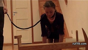 Bondage and sex with flexible teen girl