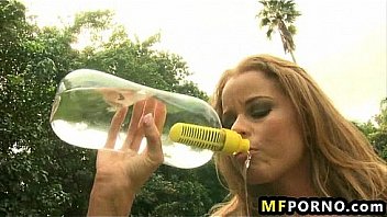 Nikki delano puts a cone in her pussy 1