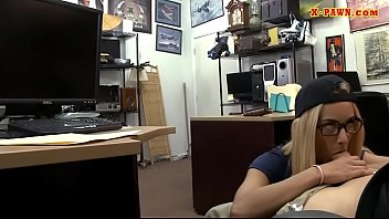 Slim gal with glasses fucked by pawn man