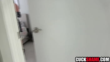 Voyeur hubby peeping on cheater wife and her lover