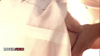 Alluring japanese beauty teases and pleasures in steamy nighttime encounter