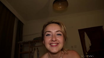 Intense sextape with cute blonde on vacation