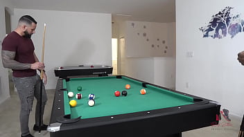 Pool table threesome