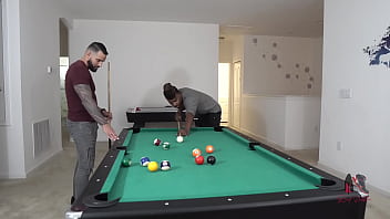 Pool table threesome