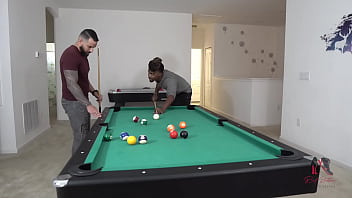 Pool table threesome