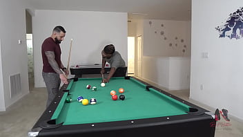 Pool table threesome