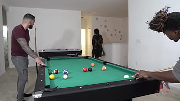 Pool table threesome
