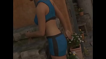 Mujer traga a mini chica