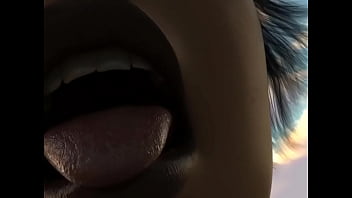 Mujer traga a mini chica