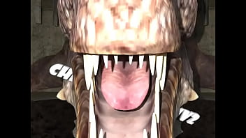 Mujer traga a mini chica