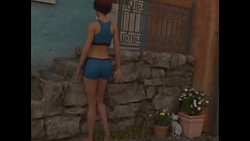 Mujer traga a mini chica