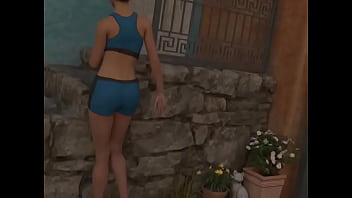 Mujer traga a mini chica