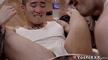 Asian Gays Ass Filled With Various Food thumbnail